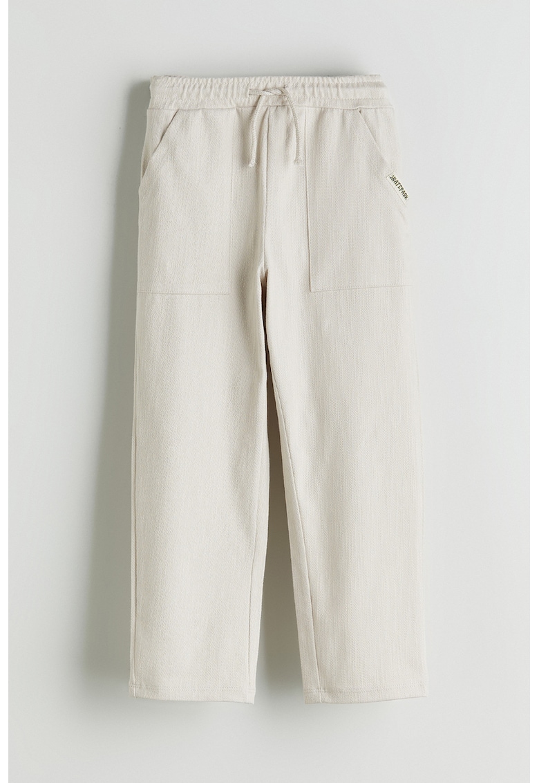 Pantaloni regular fit de trening - Crem