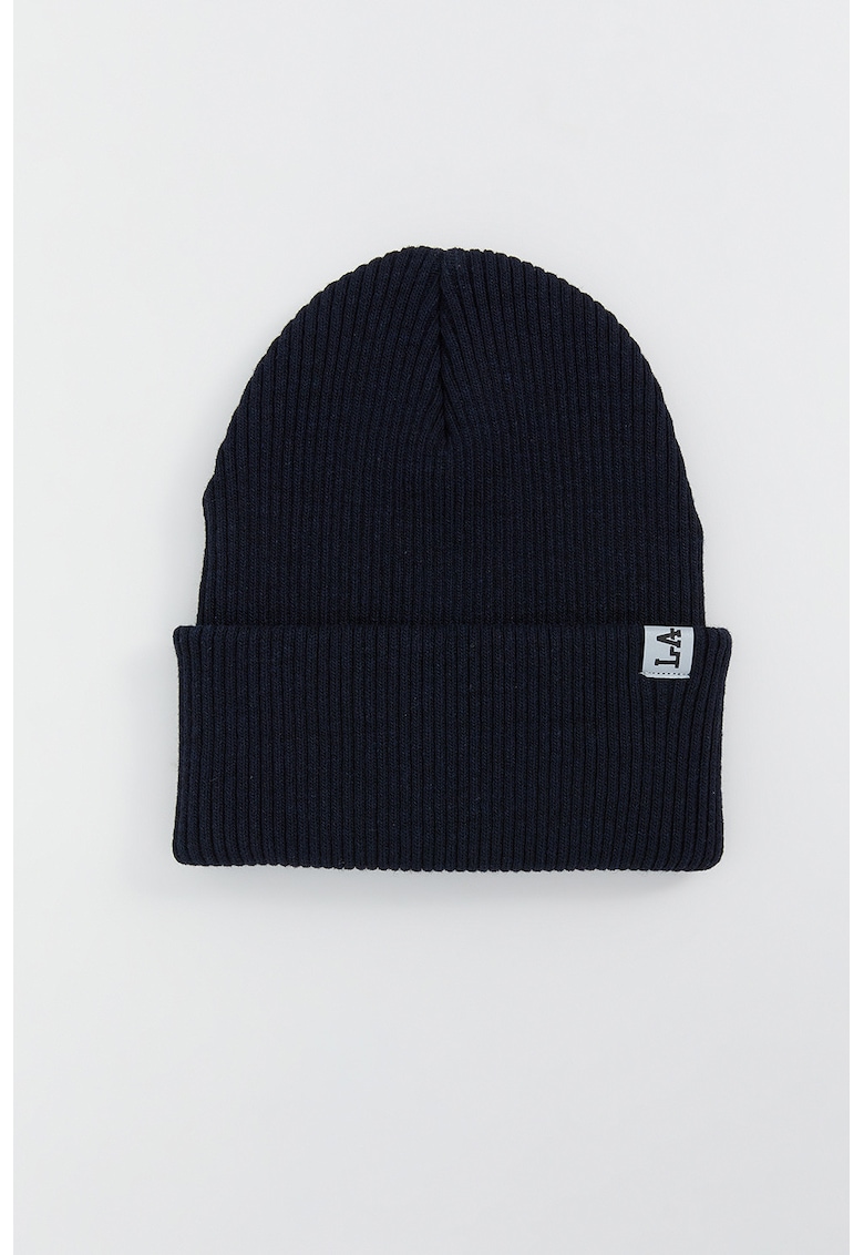 Caciula uni din tricot - Bleumarin