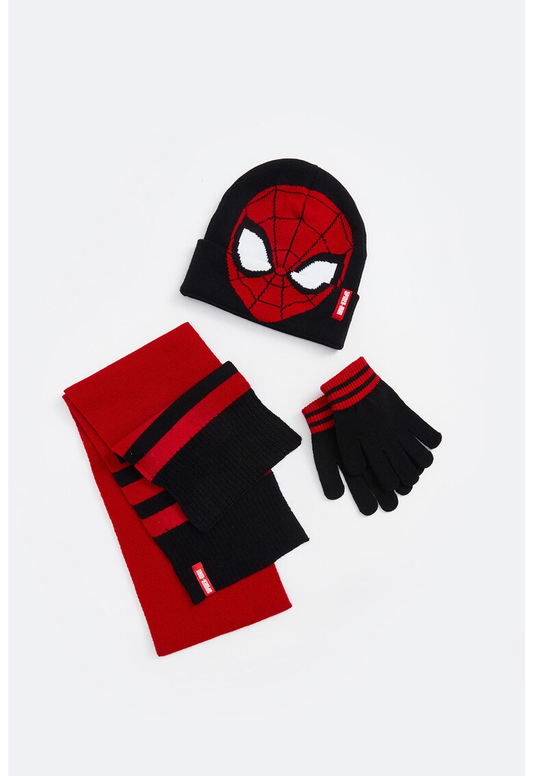 Set de caciula cu model - manusi si fular - 4 piese