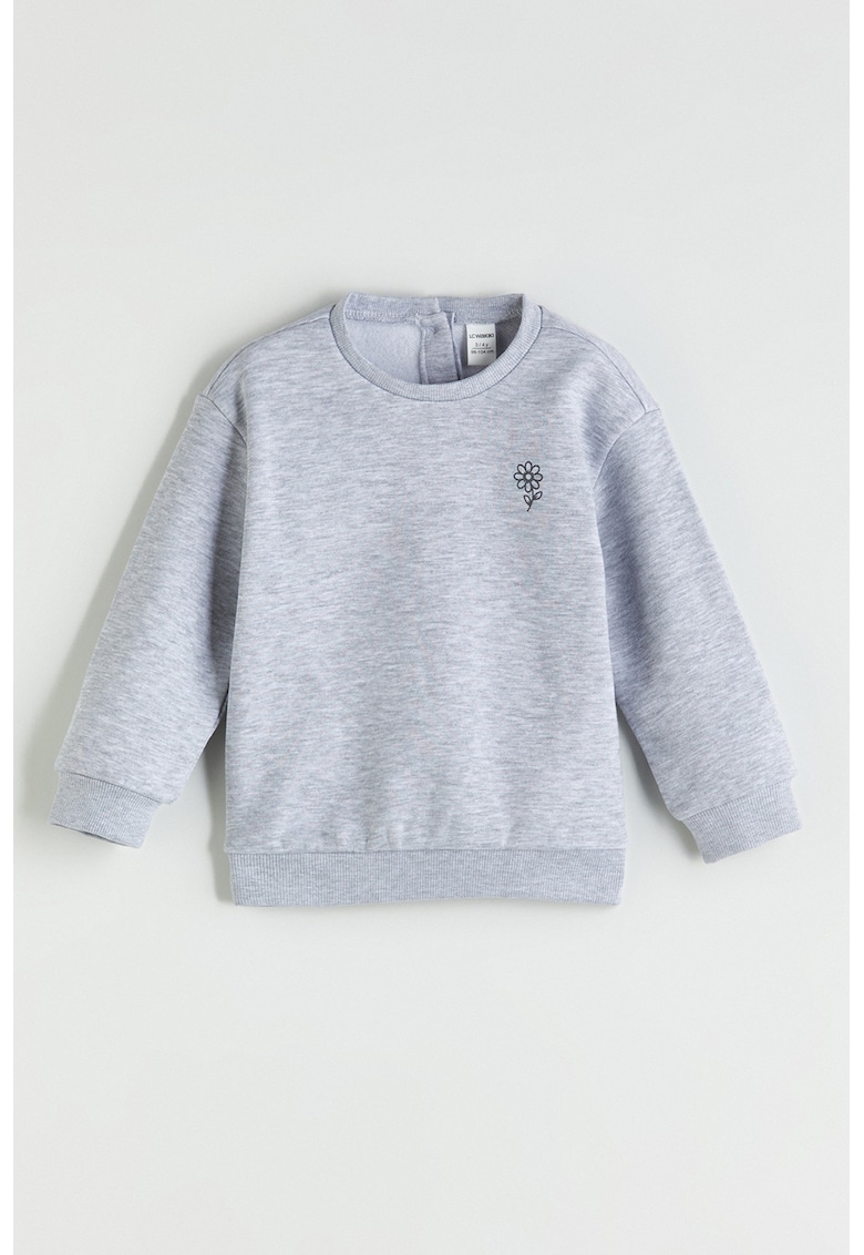 Bluza de trening cu detaliu grafic - Gri cenusiu