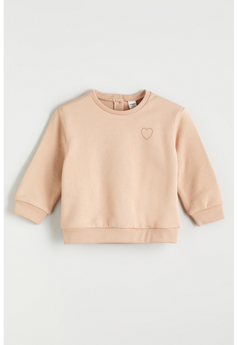 Bluza de trening cu detaliu grafic - Bej
