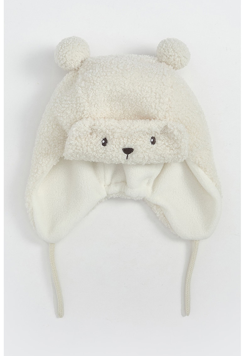 Caciula din blana shearling sintetica - Alb