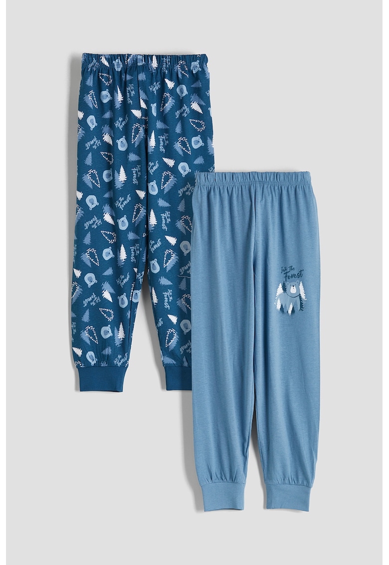 Set de pantaloni de pijama din bumbac cu model - 2 piese