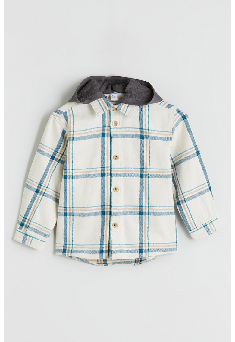 Jacheta in carouri cu gluga