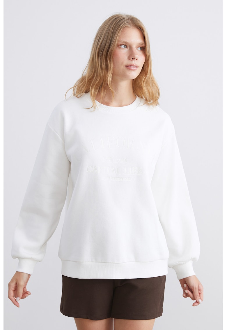 Bluza de trening brodata supradimensionata