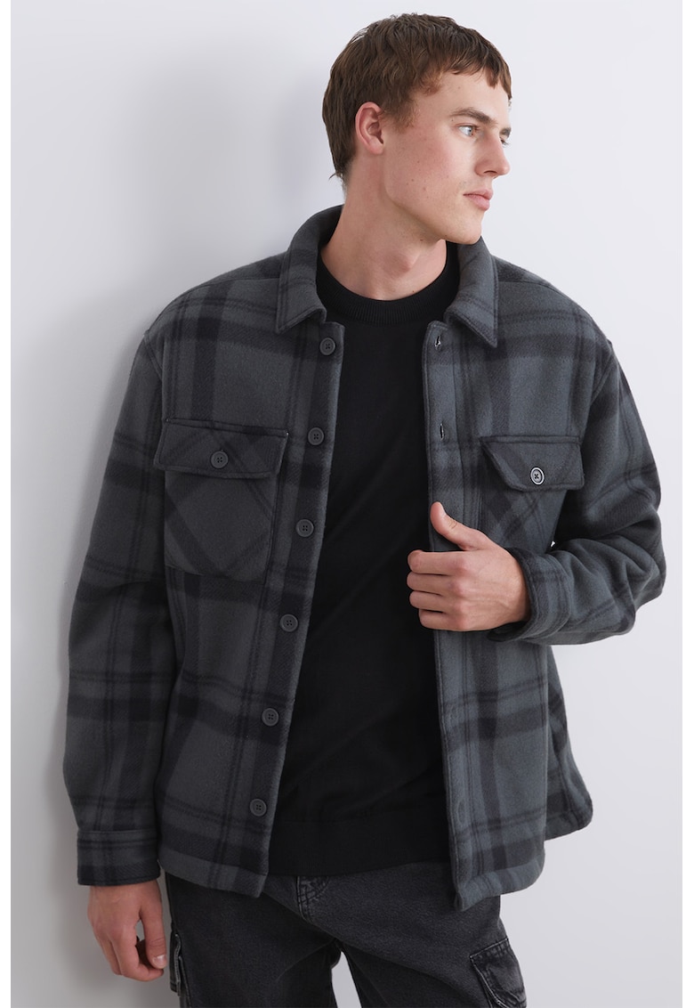 Jacheta-camasa cu model in carouri