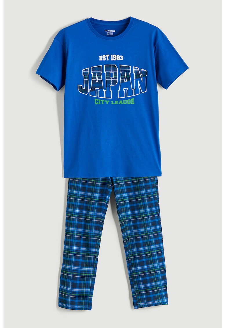 Pijama de bumbac cu imprimeu