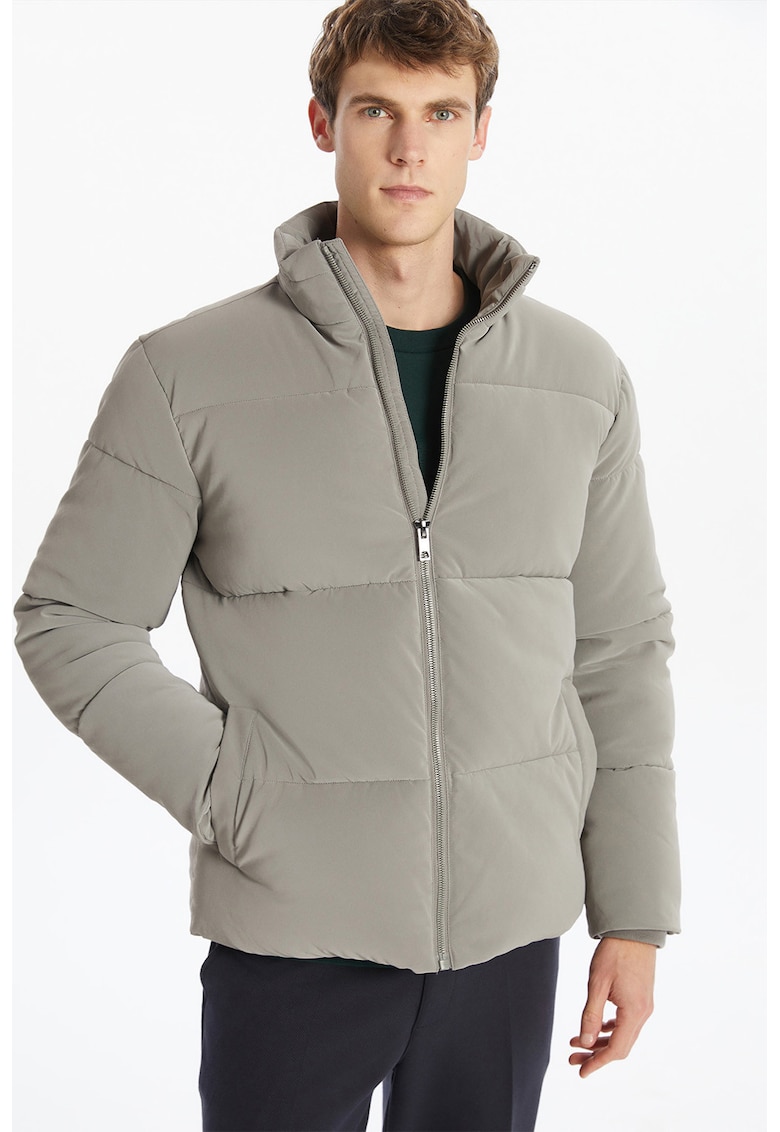 Geaca bufanta cu model uni