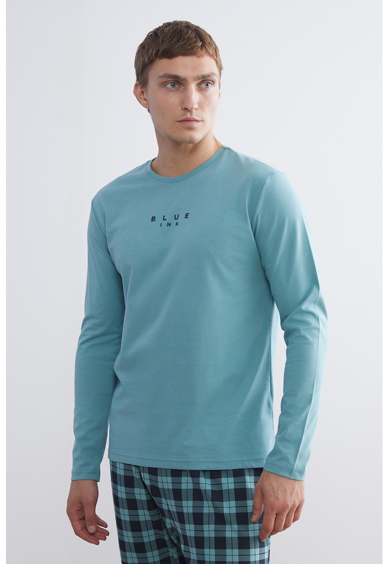 Pijama lunga cu text