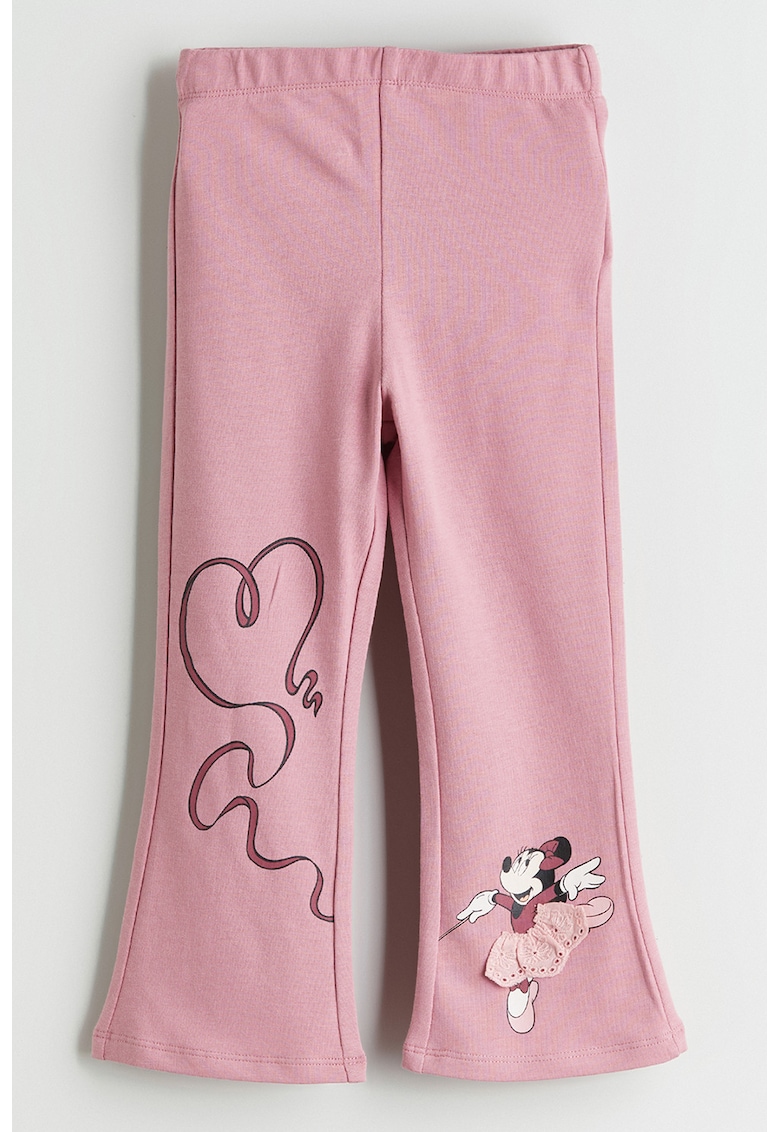 Pantaloni de trening bootcut cu Minnie Mouse