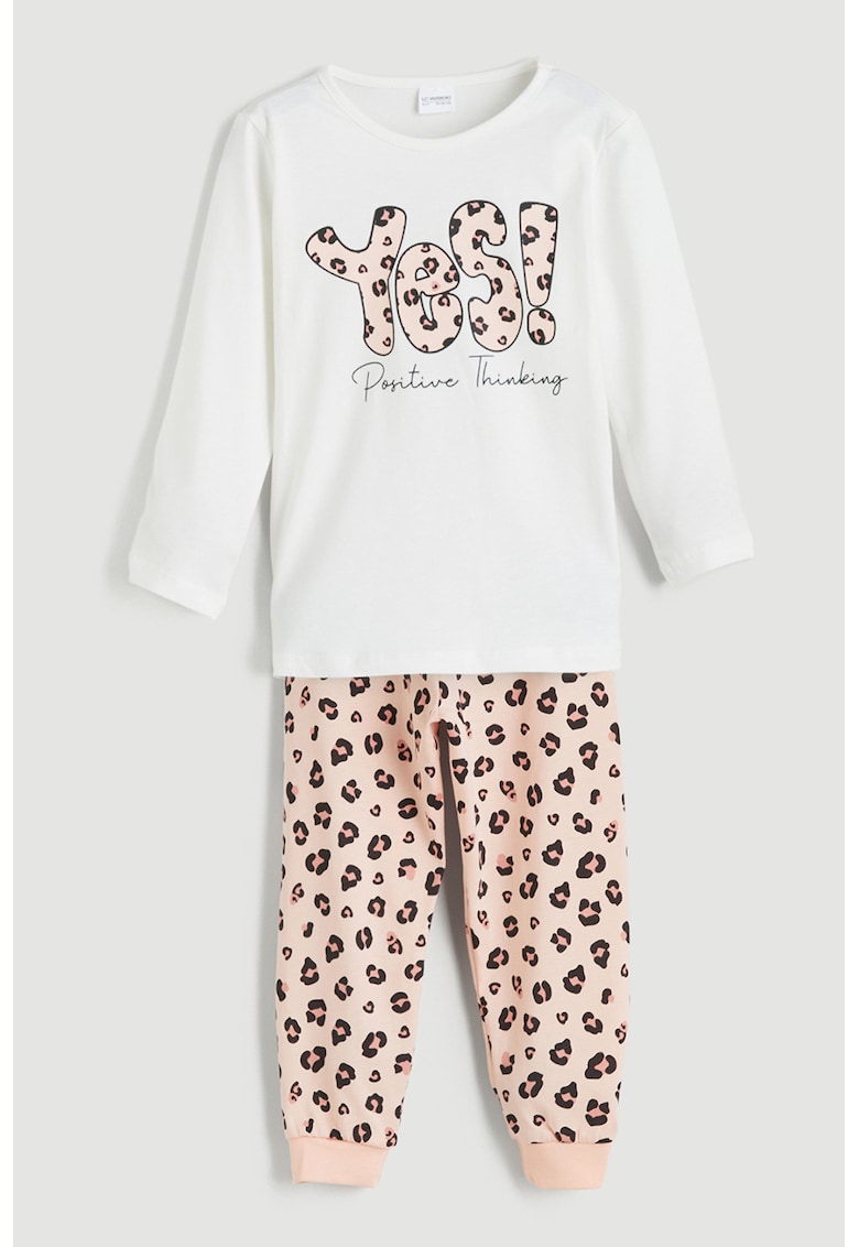 Pijama de bumbac cu animal print
