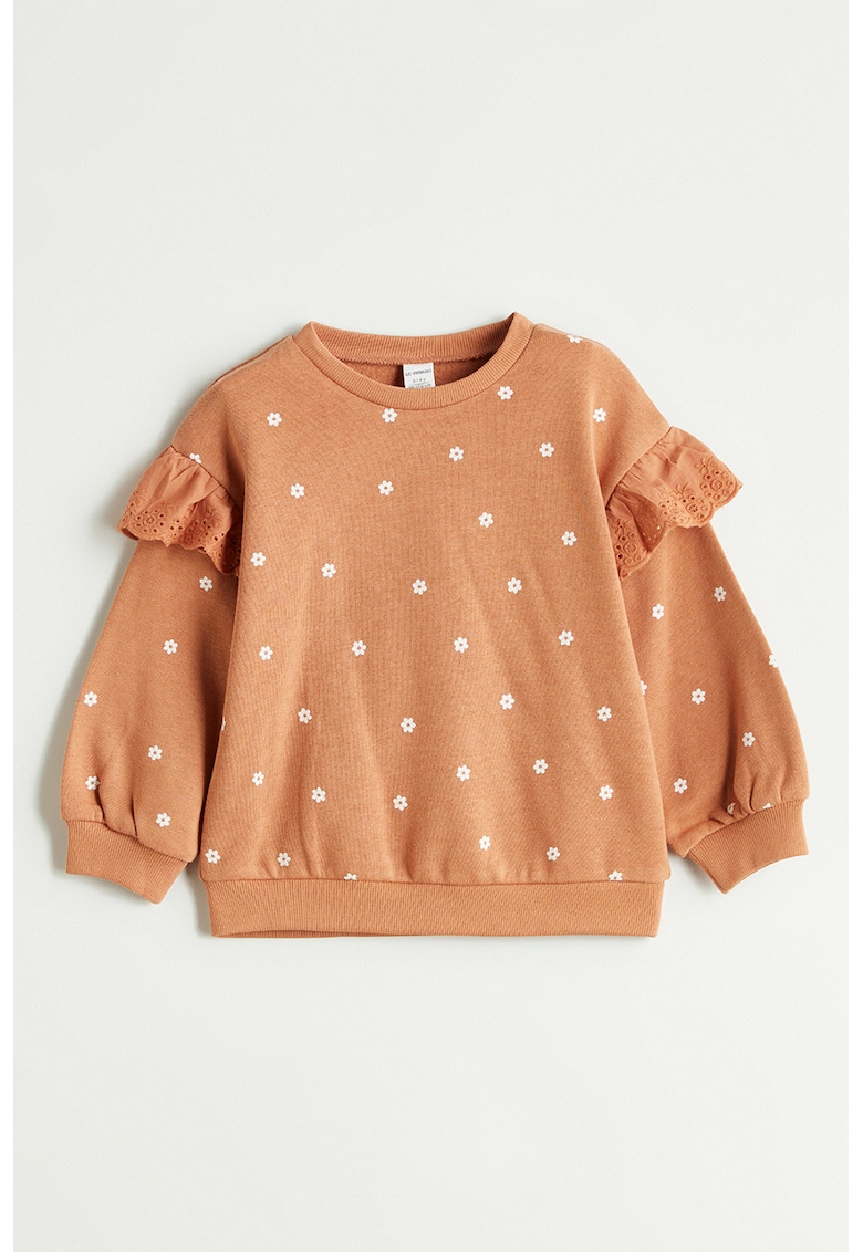 Bluza de trening cu decolteu la baza gatului - din bumbac