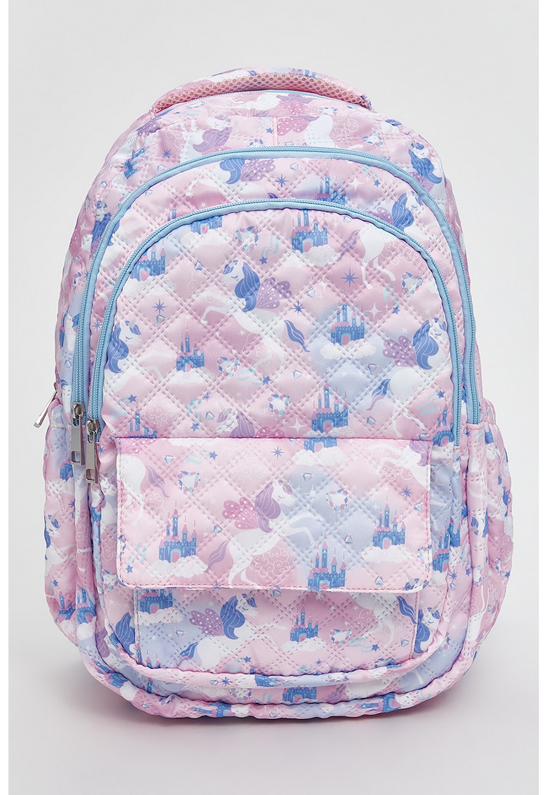 Rucsac textil cu imprimeu grafic