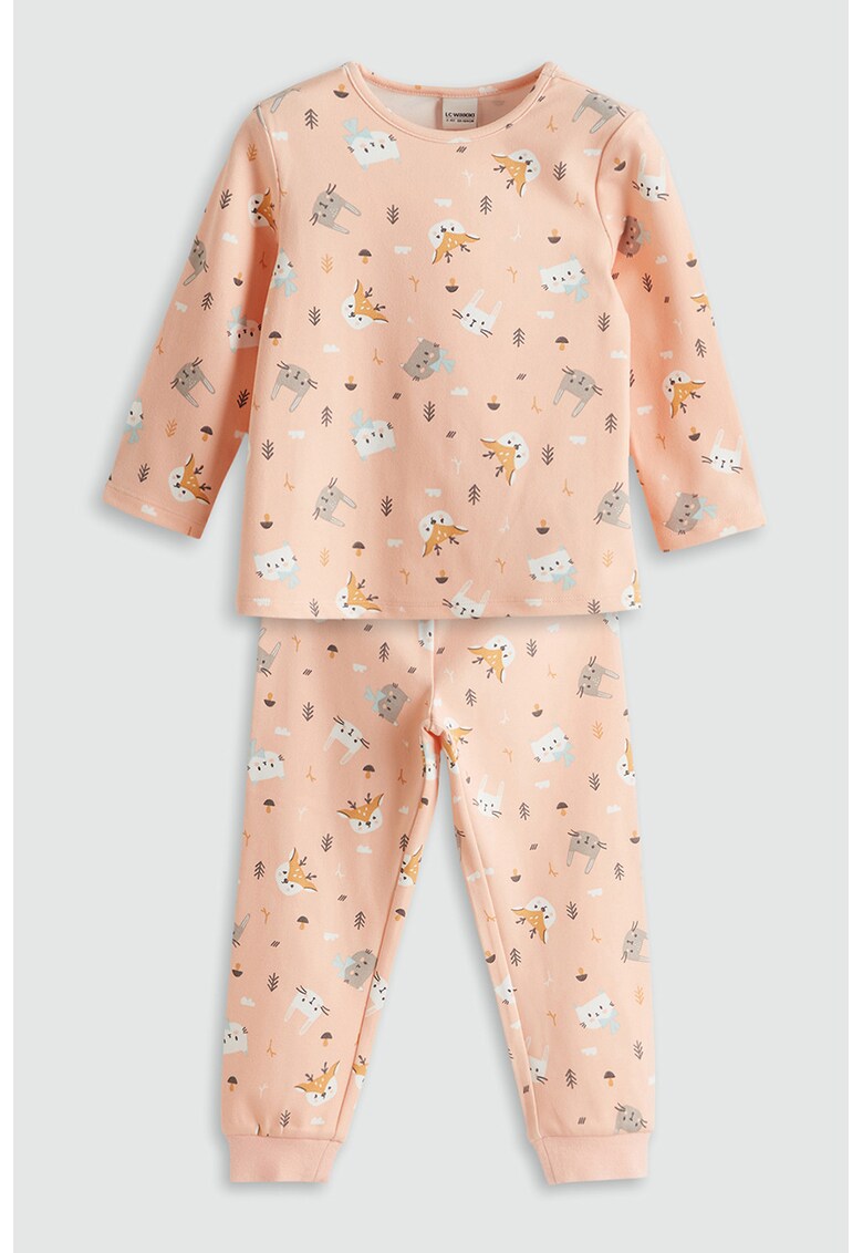 Pijama regular fit cu model grafic