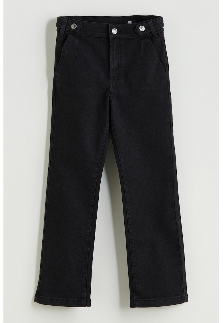 Blugi cu croiala dreapta si model uni