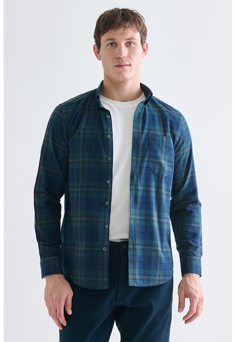 Camasa regular fit cu model in carouri