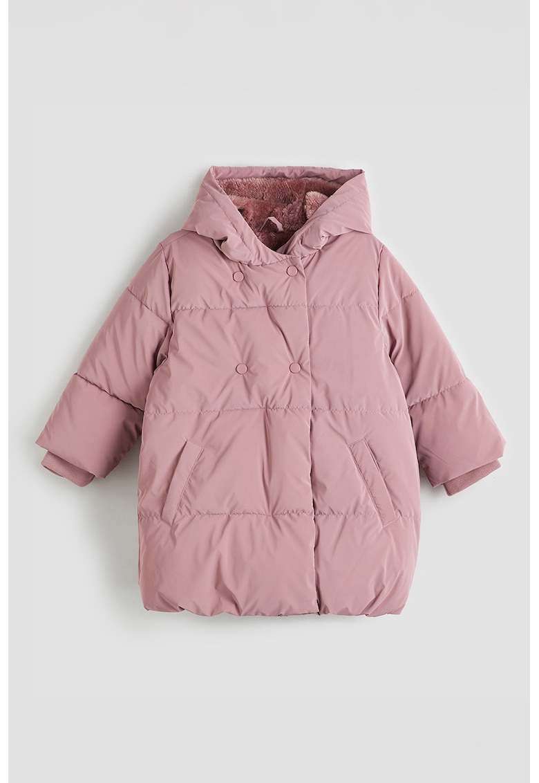 Geaca matlasata cu captuseala din material teddy