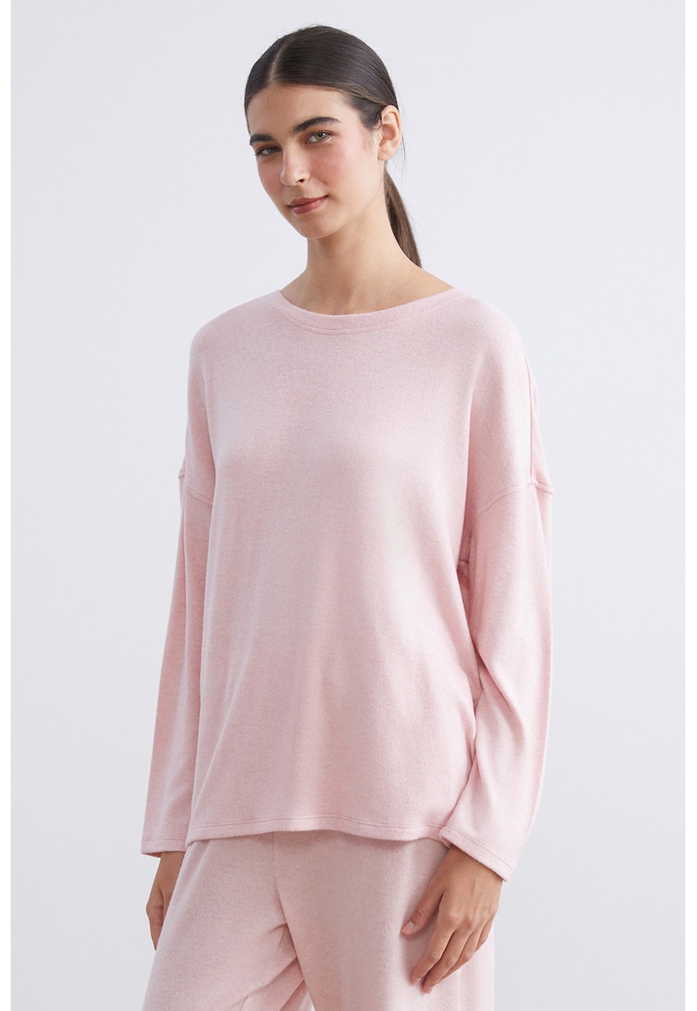 Bluza de pijama cu buzunare cazute