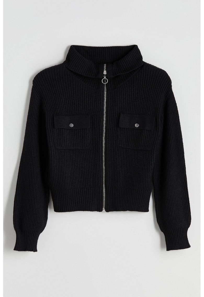 Cardigan cu fermoar