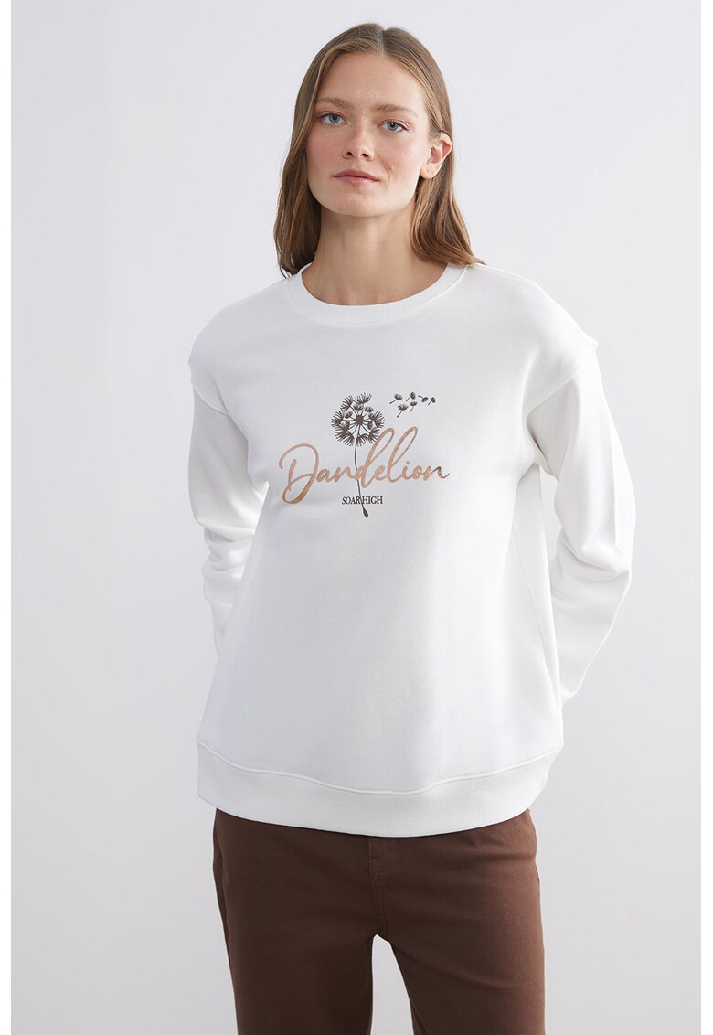 Bluza de trening din amestec de bumbac cu croiala lejera