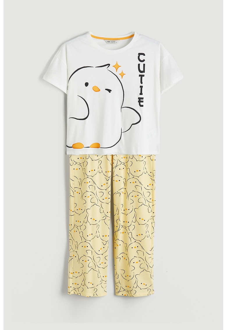 Pijama de bumbac cu model