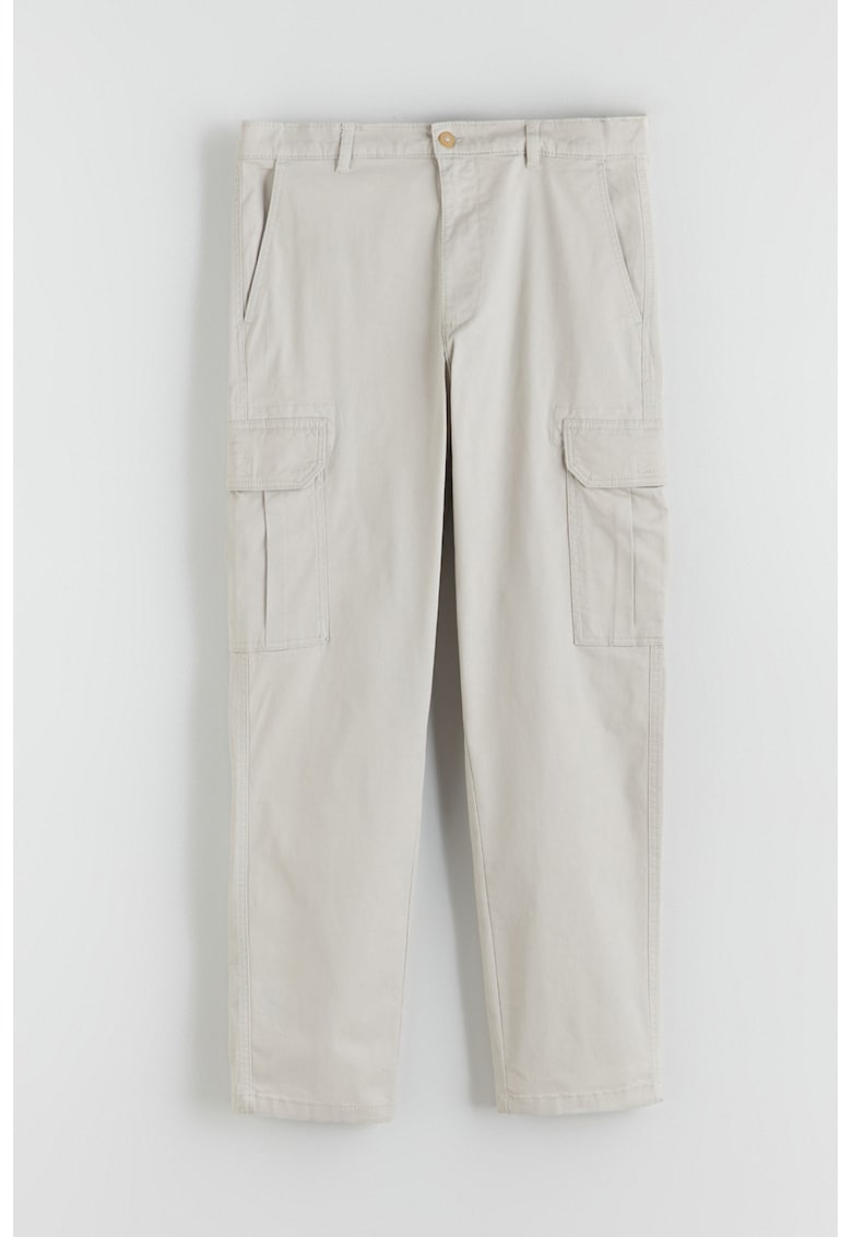Pantaloni cargo uni - Maro nisip