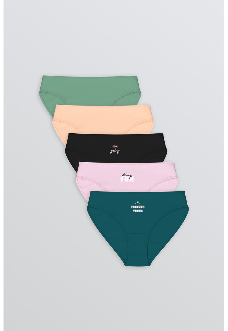 Set de chiloti din amestec de bumbac - 5 perechi