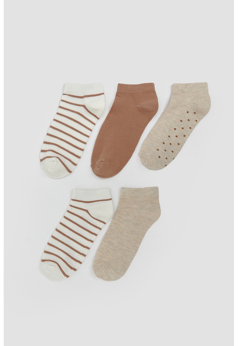 Set de sosete scurte cu model - 5 perechi