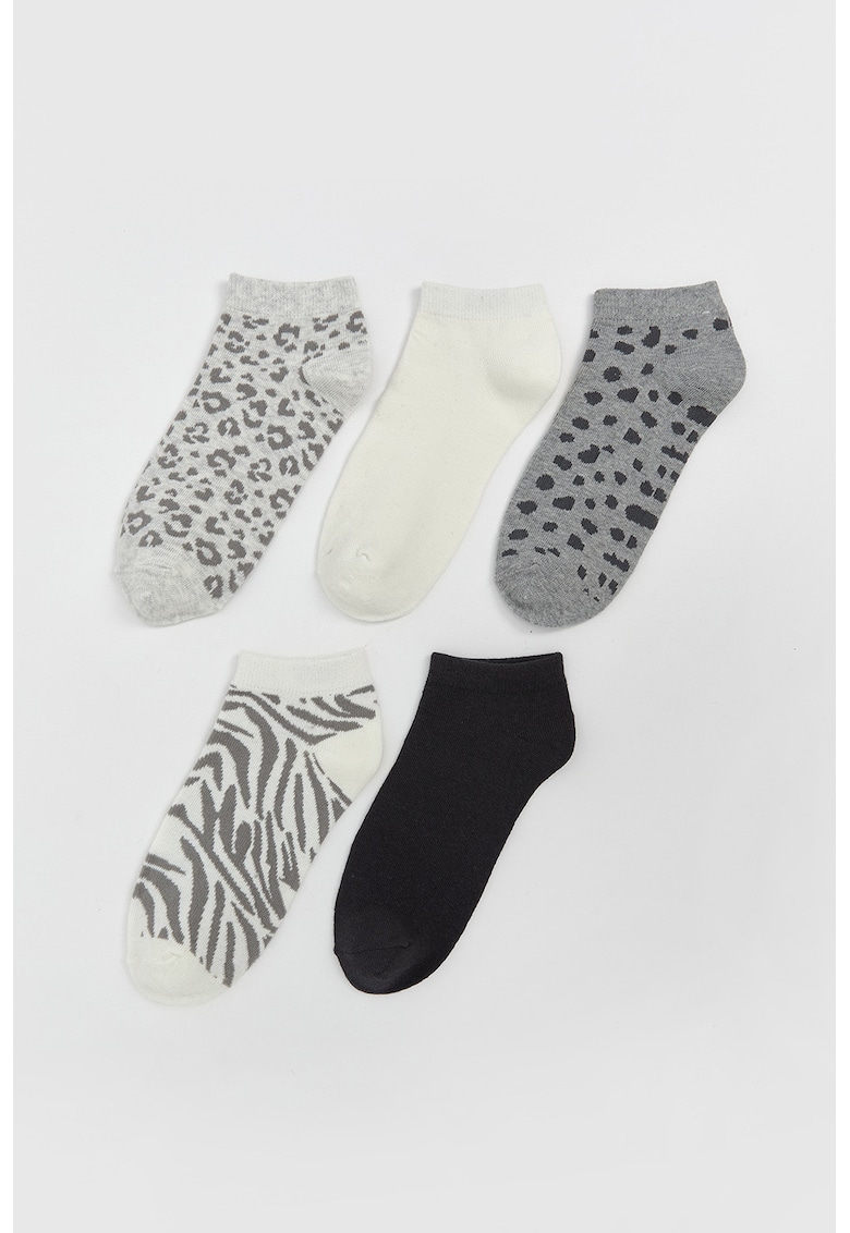Set de sosete scurte cu model - 5 perechi