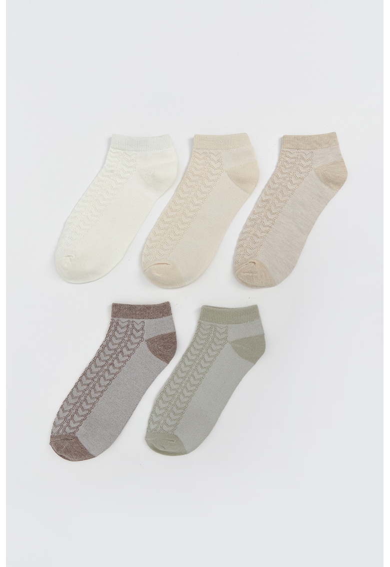 Set de sosete scurte cu model - 5 perechi