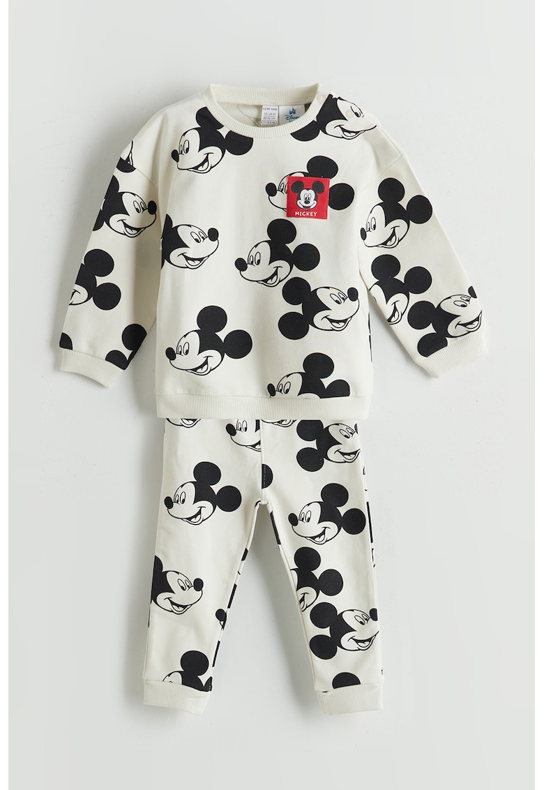 Set de bluza si pantaloni cu Mickey Mouse