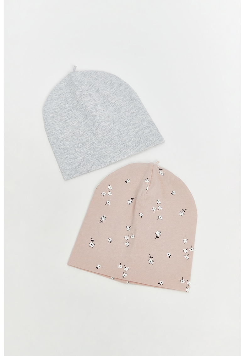 Set de caciuli din amestec de bumbac - 2 piese