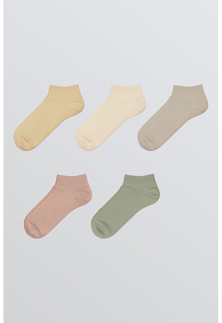 Set de sosete pana la glezna - 5 perechi - Multicolor