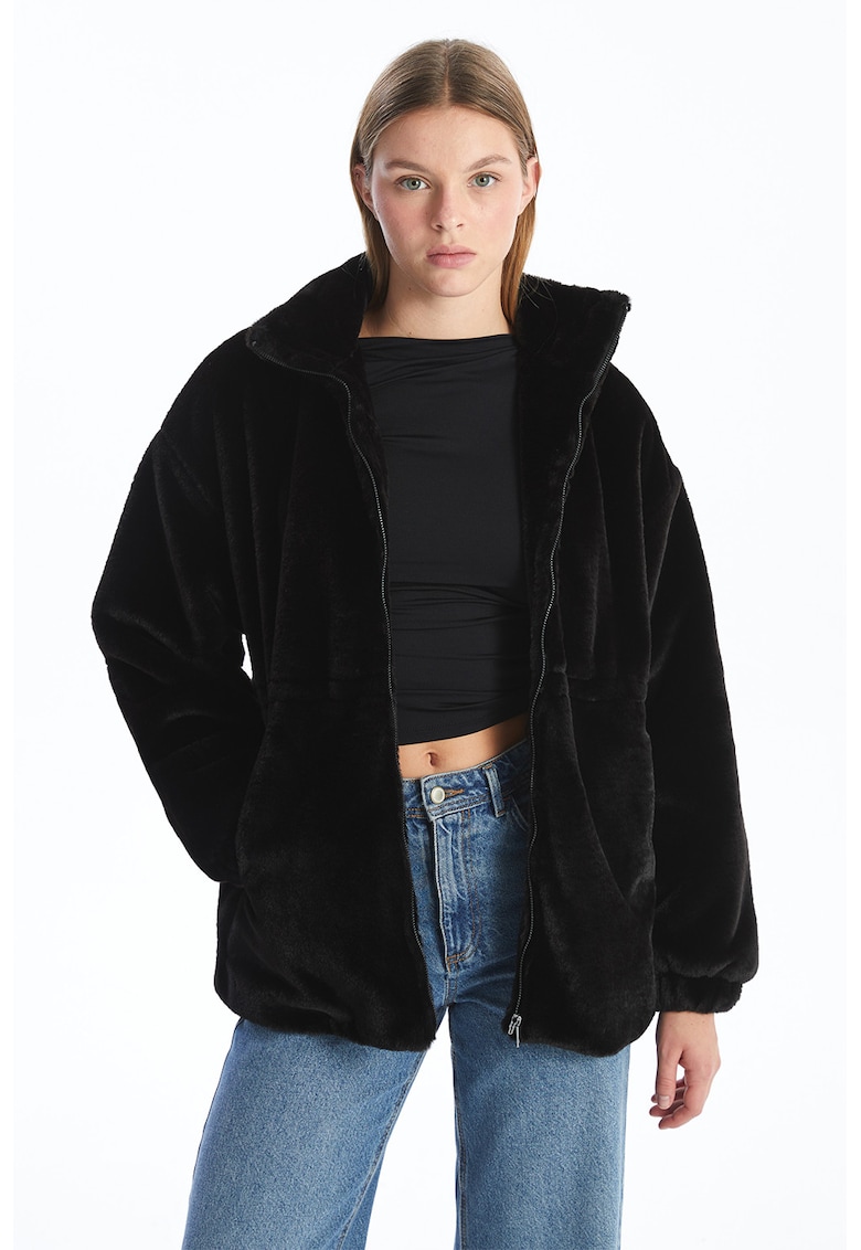 Haina scurta de blana sintetica