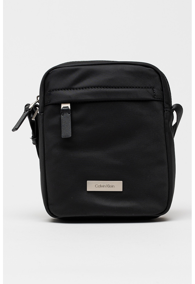 Geanta crossbody Sleek Reporter - Negru