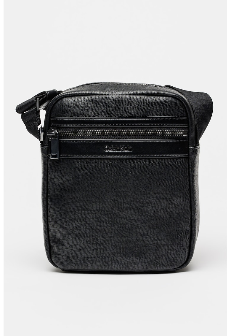 Geanta crossbody de piele ecologica cu fermoar