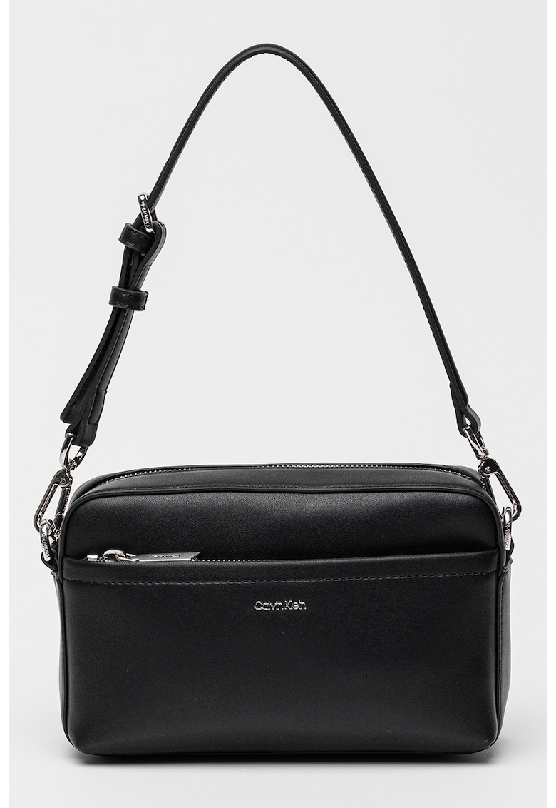 Geanta de piele ecologica cu bareta de umar cu logo si model