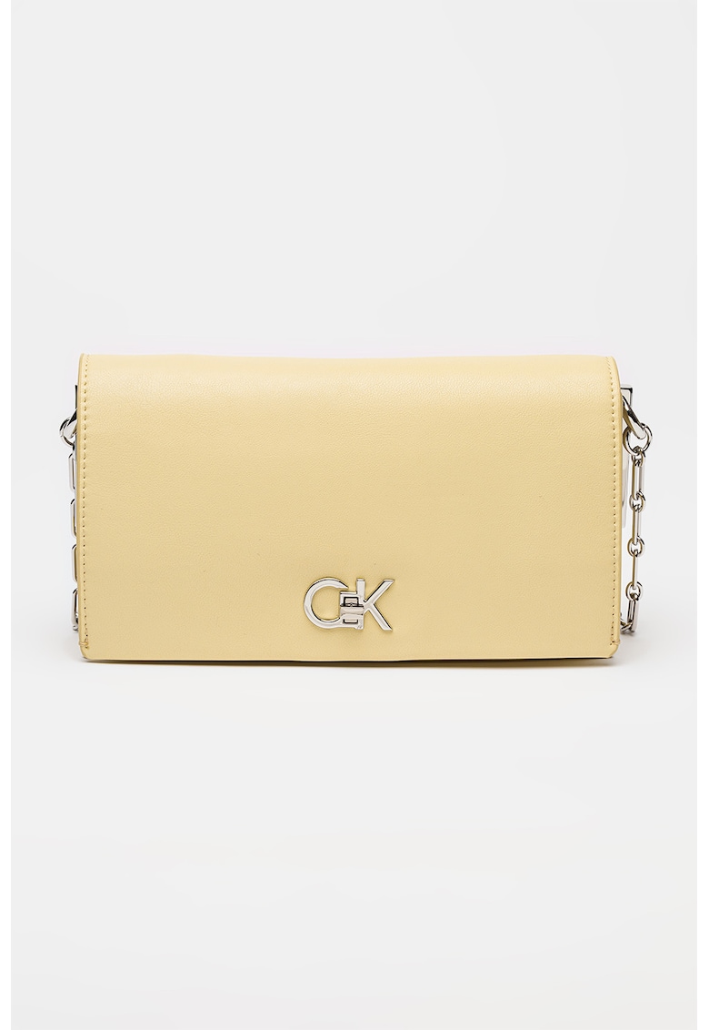 Geanta de piele ecologica cu bareta de umar din lant