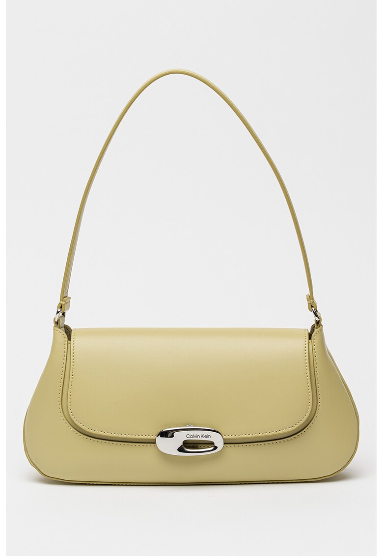 Geanta de piele ecologica cu bareta de umar - Verde deschis