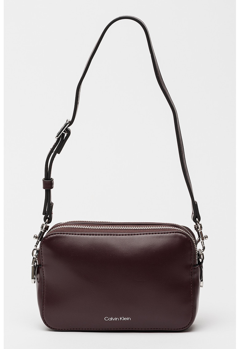 Geanta crossbody de piele ecologica cu bareta suplimentara