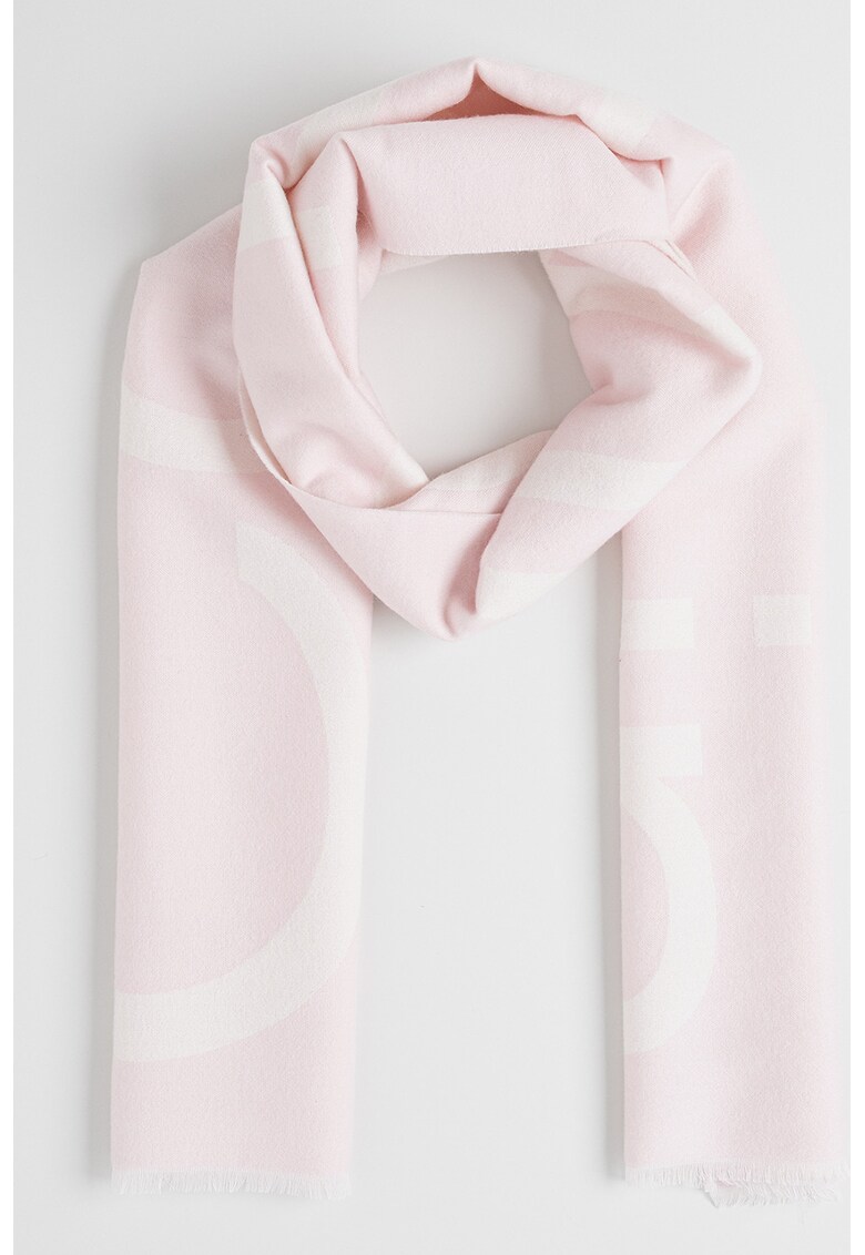 Fular din amestec de lana cu logo