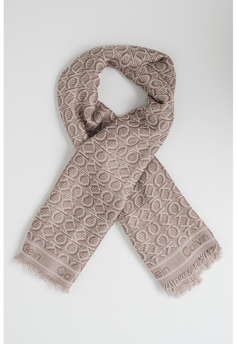 Esarfa patrata de modal cu monograma