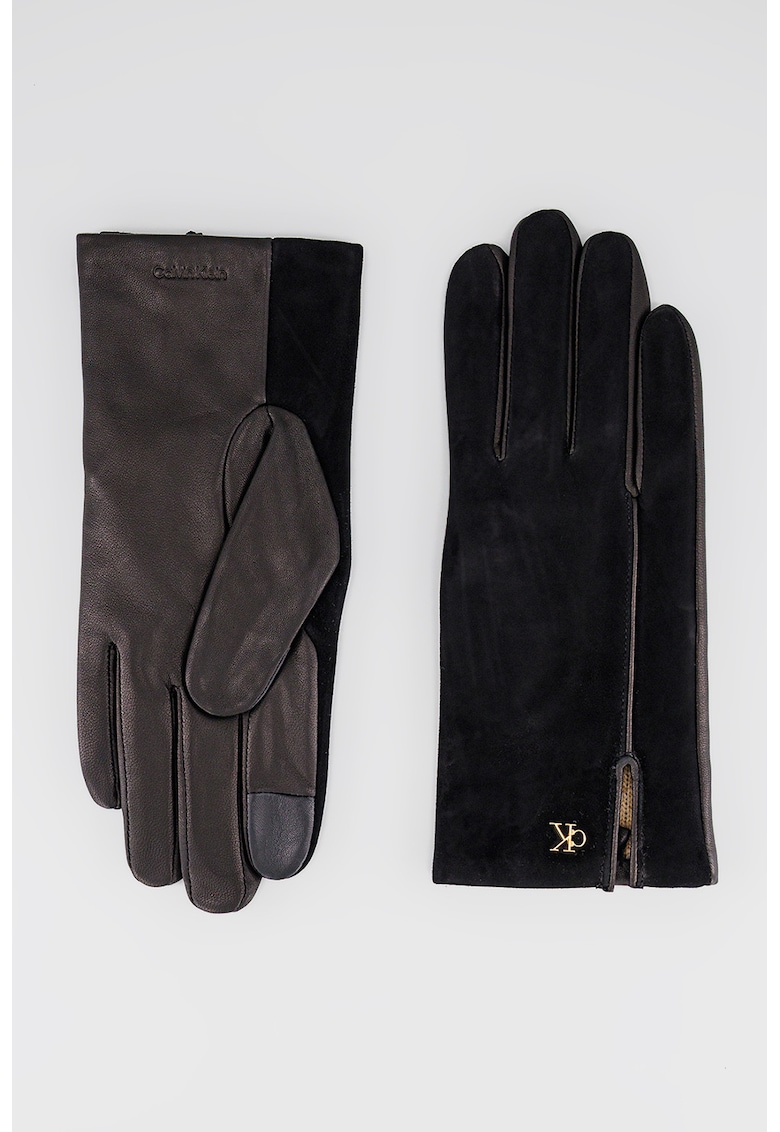 Calvin Klein Manusi din piele - Negru