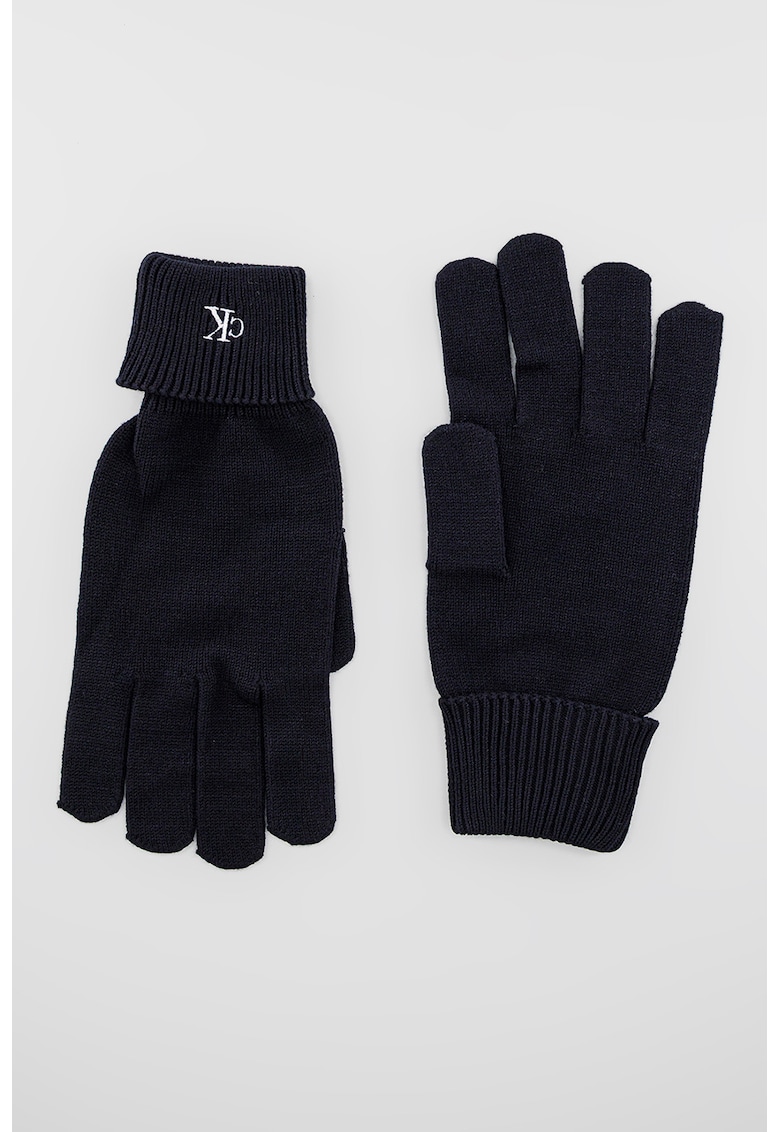 Manusi tricotate cu broderie logo