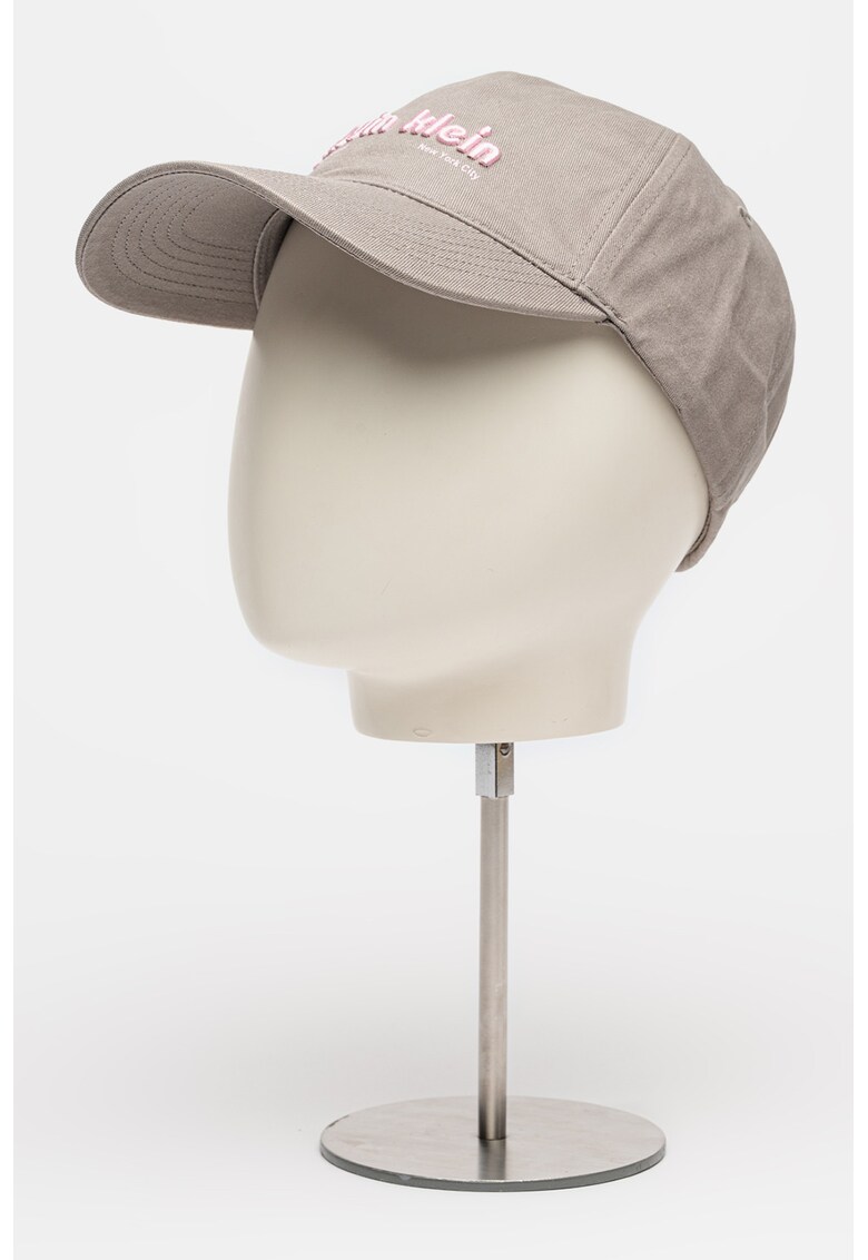 Sapca baseball cu detaliu logo - Maro taupe/Roz