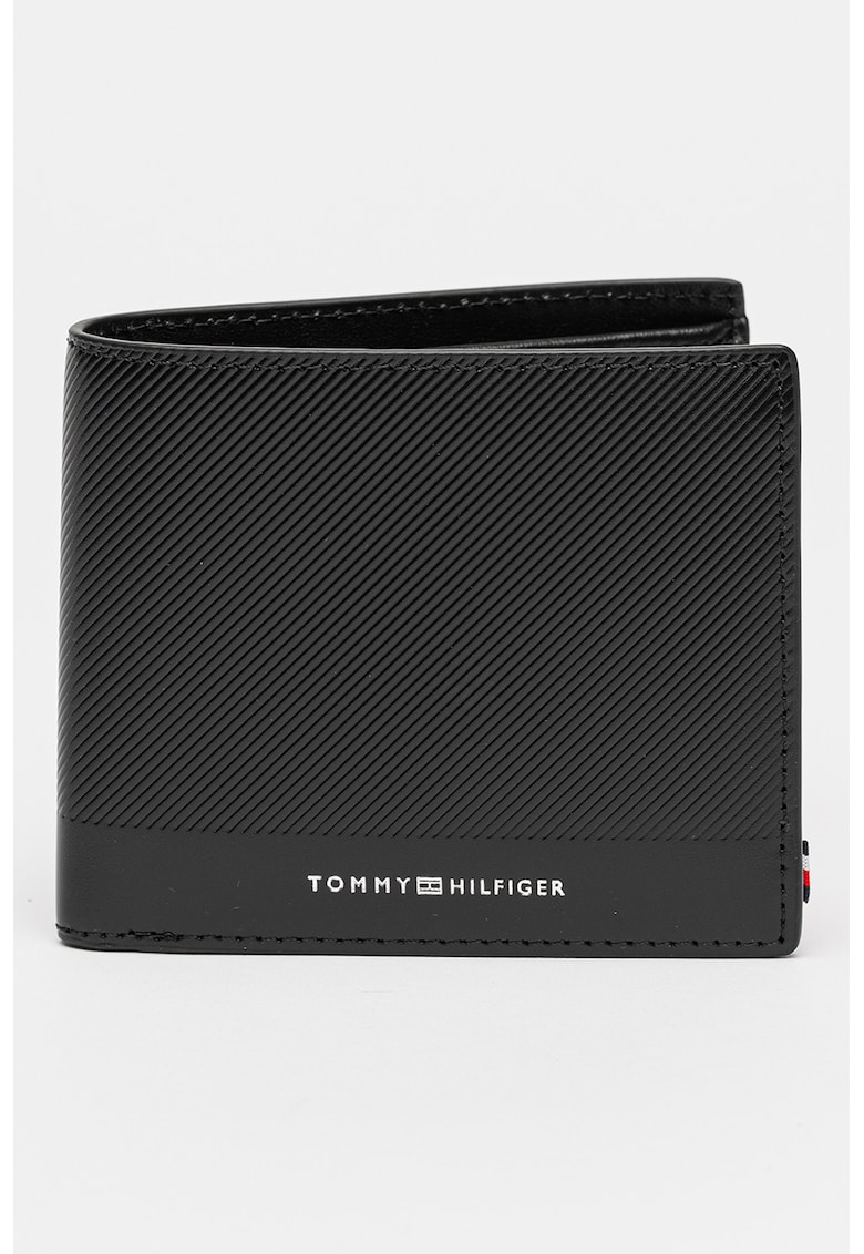 Portofel pliabil din piele cu aspect striat