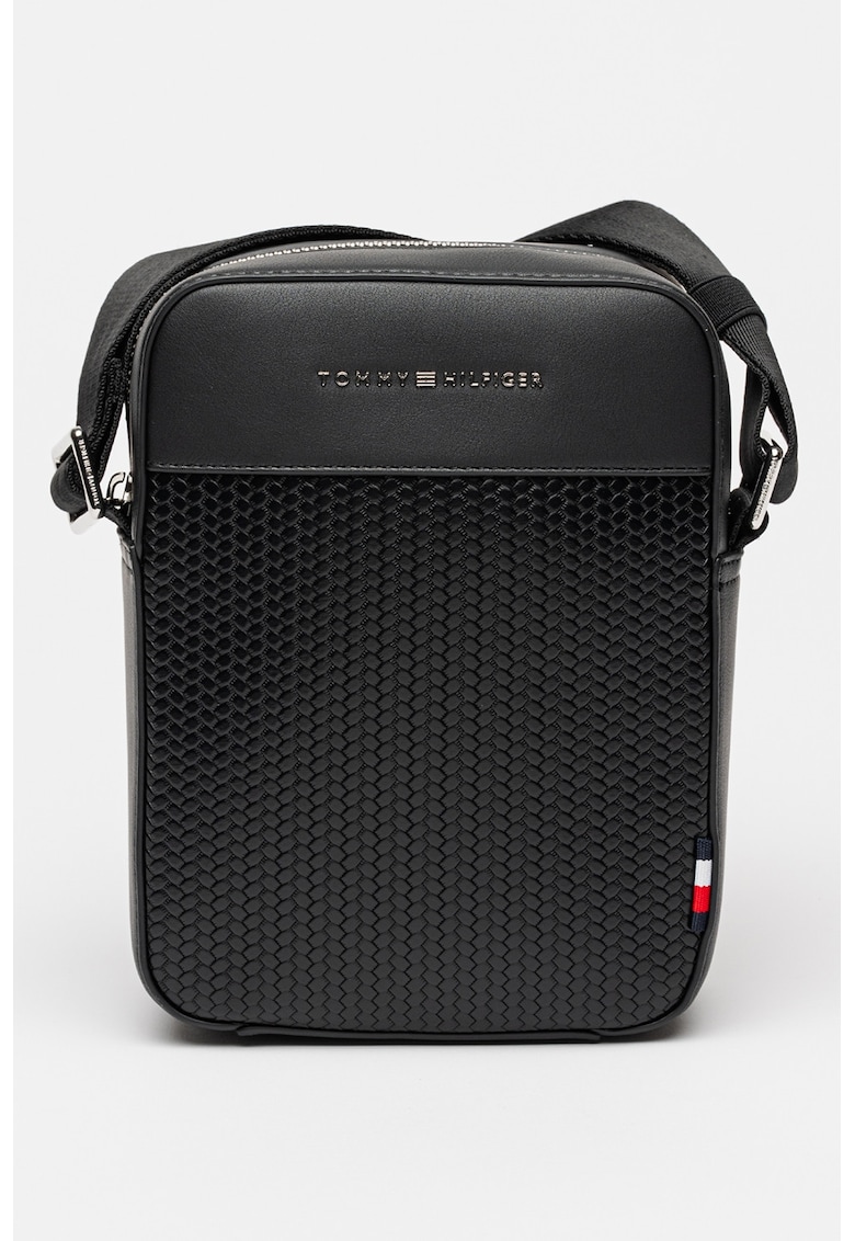 Geanta crossbody mica de piele ecologica cu logo