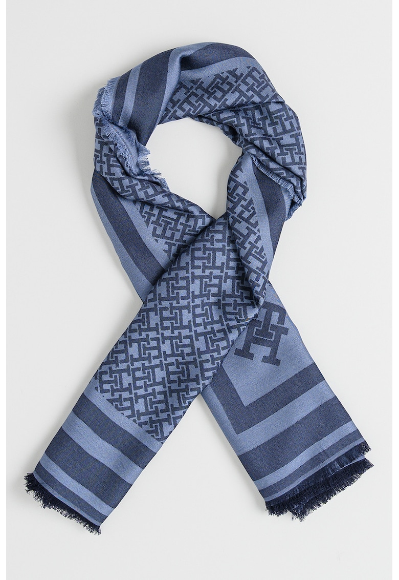 Esarfa din modal - patrata - cu monograma