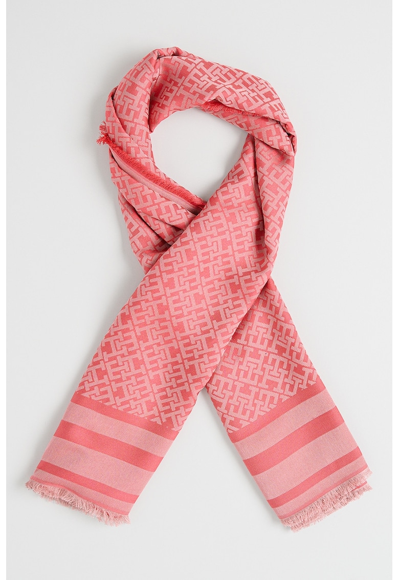 Esarfa din modal - patrata - cu monograma