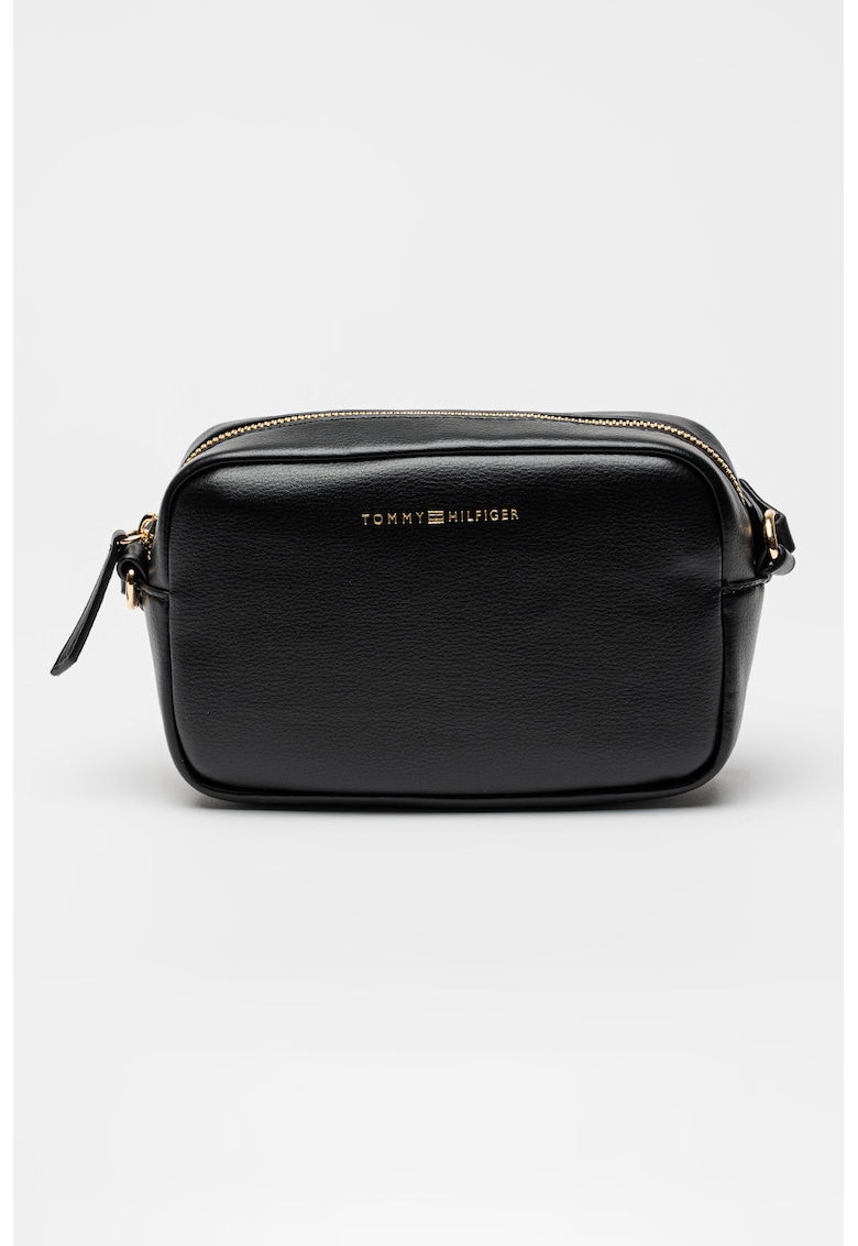 Geanta crossbody cu fermoar - Negru